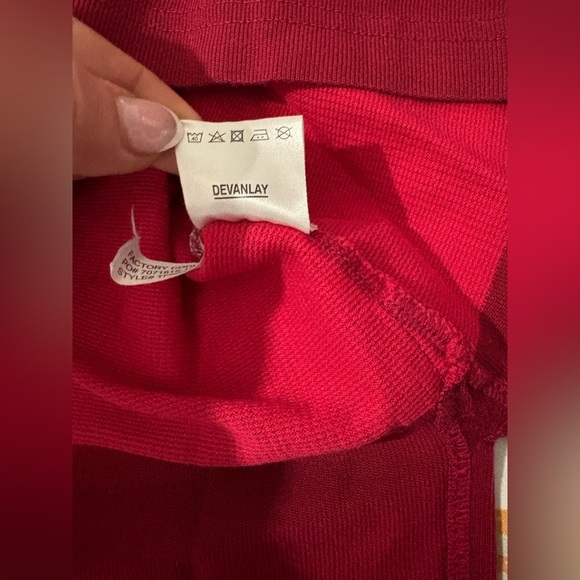 Lacoste striped red top size medium cotton boat neck half sleeve - Picture 10 of 11